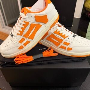 AMIRI Vibrant Orange and White Sneakers